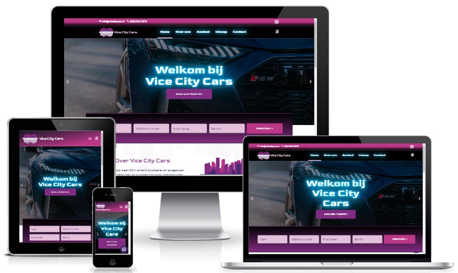 Website laten maken Aslan Webtech Vice City Cars