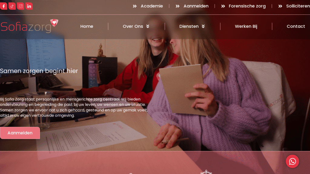 Website laten maken Aslan Webtech Sofia Zorg