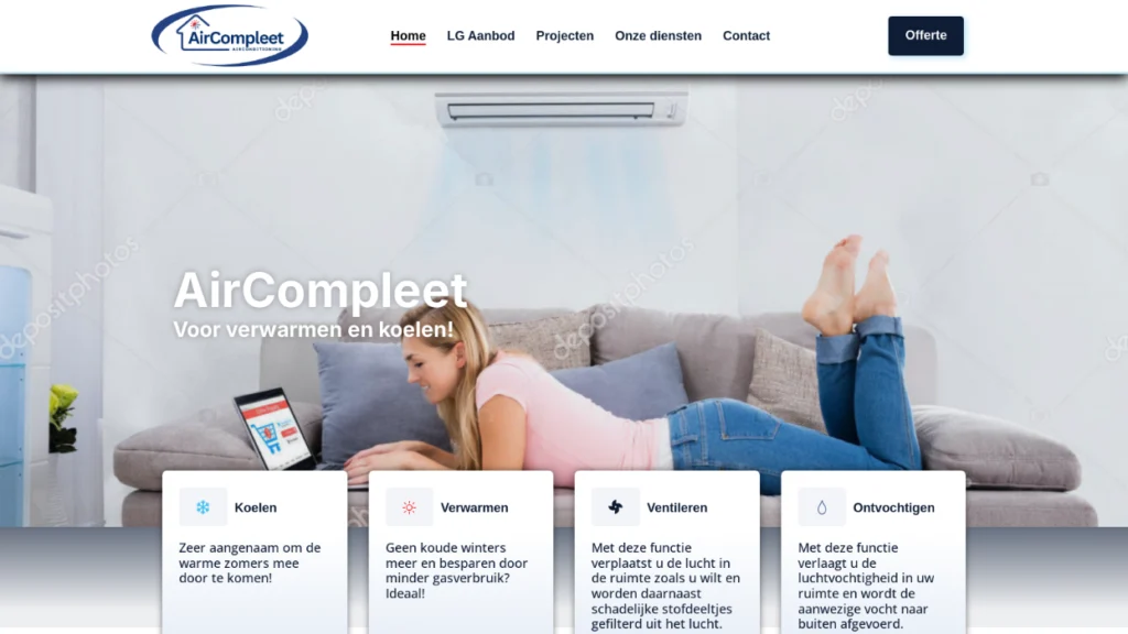 2026 AirCompleet website laten maken Aslan Webtech