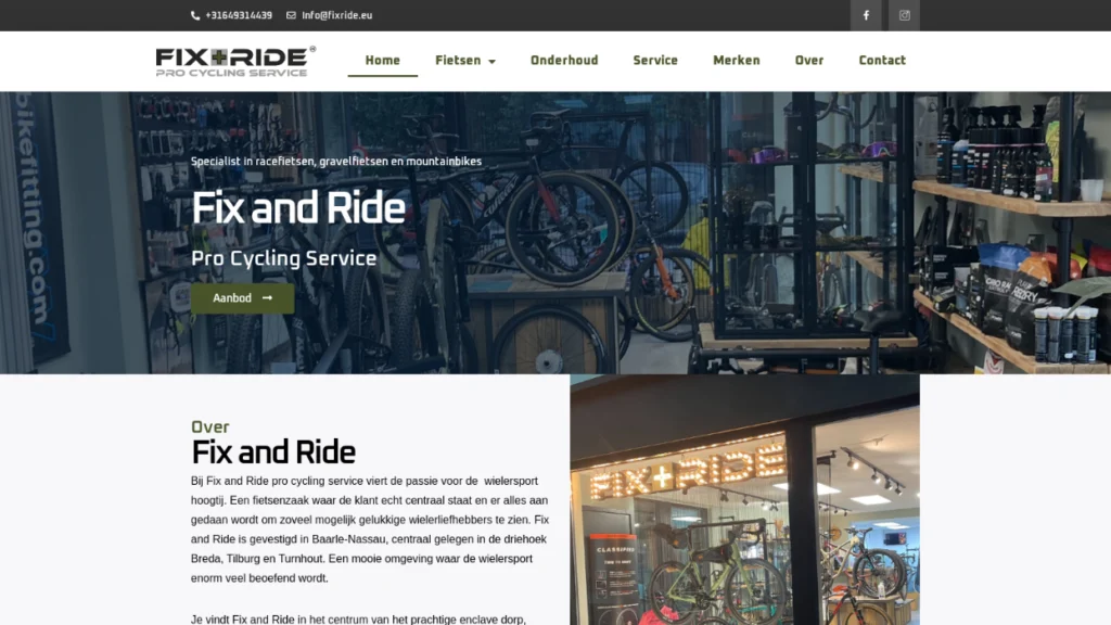 2026 Fix and Ride website laten maken Aslan Webtech