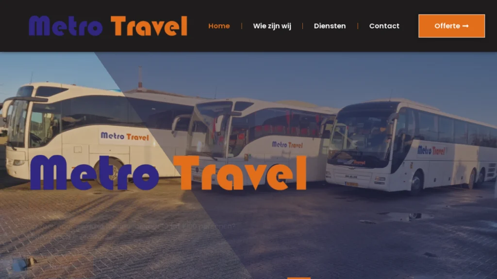 2026 Metro Travel website laten maken Aslan Webtech