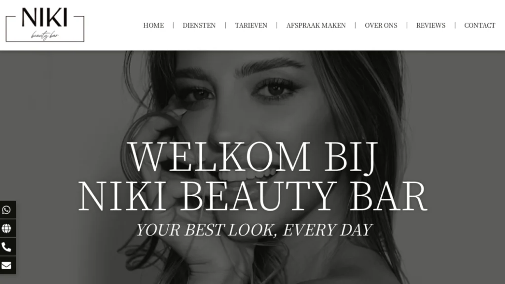 2026 Niki Beauty Bar website laten maken Aslan Webtech