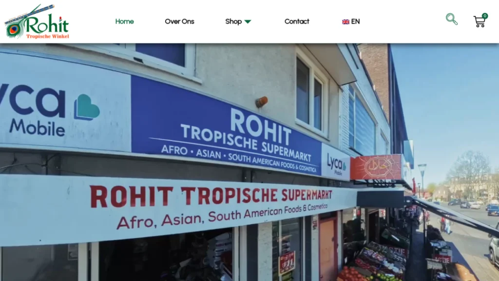 2026 Rohit Tropische Winkel website laten maken Aslan Webtech