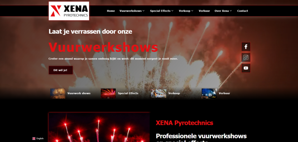 XenaPyro website laten maken door Aslan Webtech