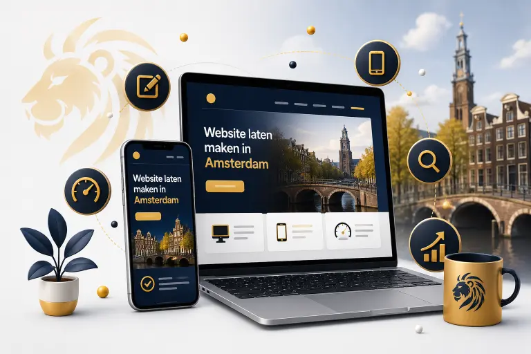 laptop en mobiel voorbeeld website laten maken Amsterdam