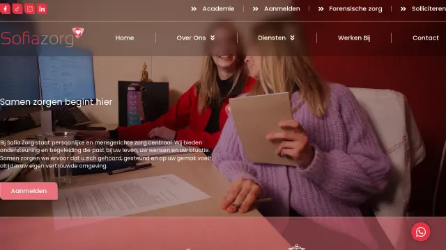 website voorbeeld thuiszorg