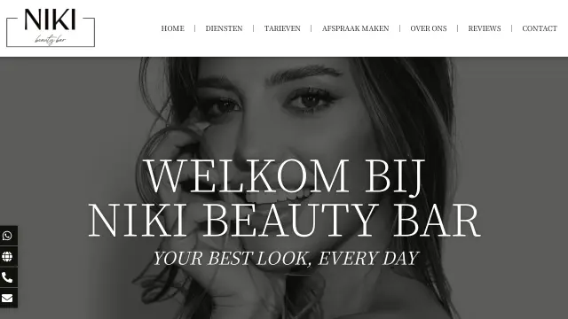 website voorbeeld schoonheidsspecialiste