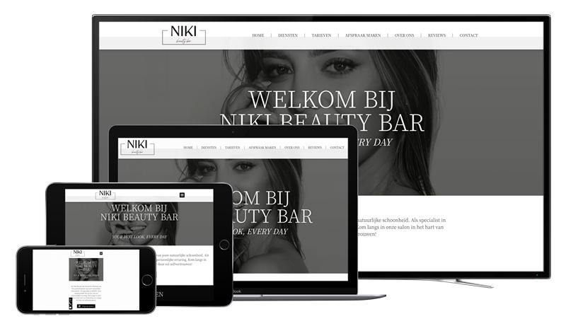 Website laten maken Rotterdam voorbeeld beauty