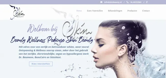 voorbeeld website schoonheidsspecialiste uden