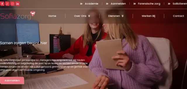 website voorbeeld thuiszorg