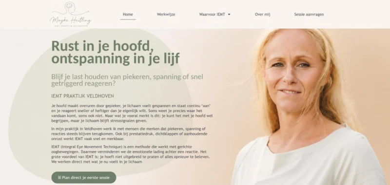 website voorbeeld IEMT praktijk