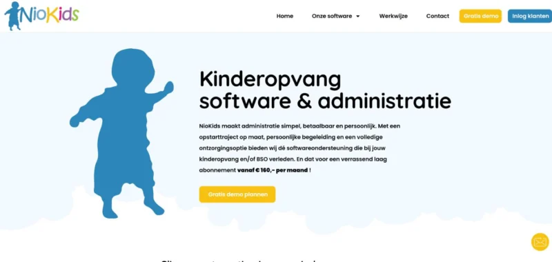website voorbeeld kinderopvang software